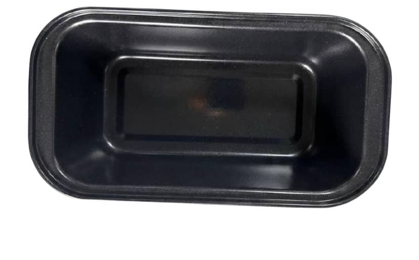 Black bread baking form, top view
