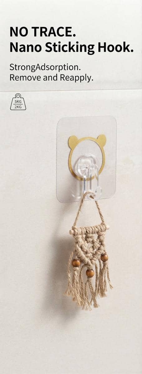 Double Self-Adhesive Plastic Hooks 2