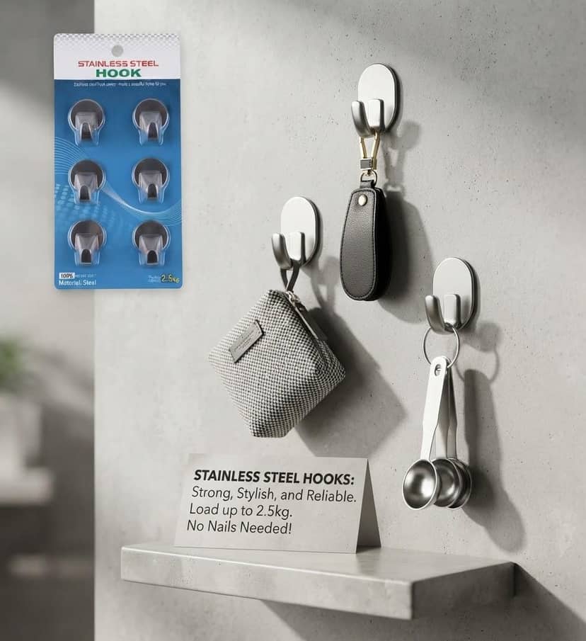 Self-Adhesive Hooks 6pcs 2