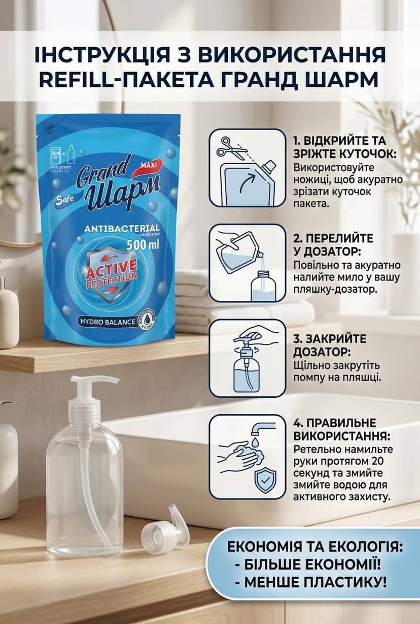 Grand шарм Max ANTIBACTERIAL 500мл 2