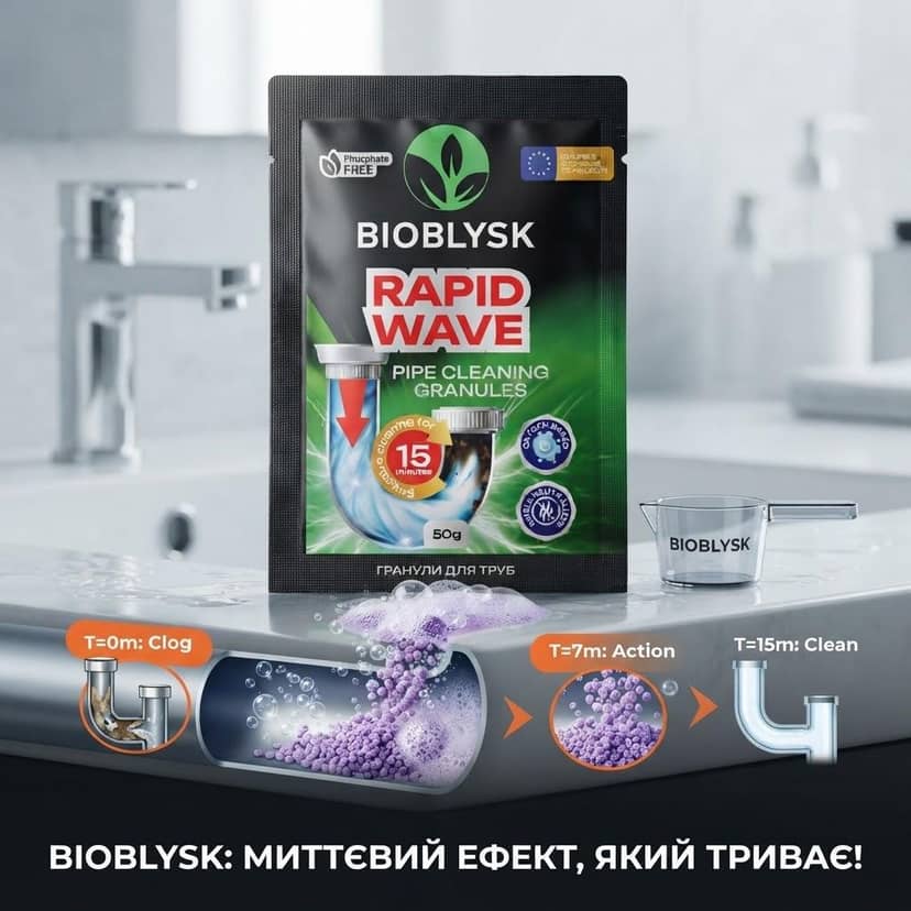 Гранули для чищення труб “Rapid Wave”, BioBlysk 50 г 4