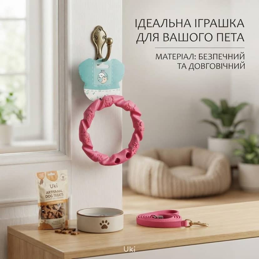 Іграшка кільце для тварин 12см силіконове 3