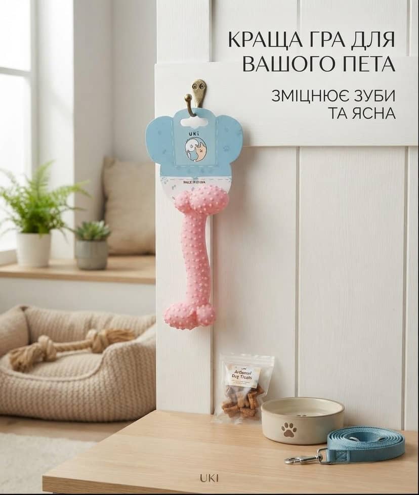 Игрушка кость для животных 10см силиконовая 3