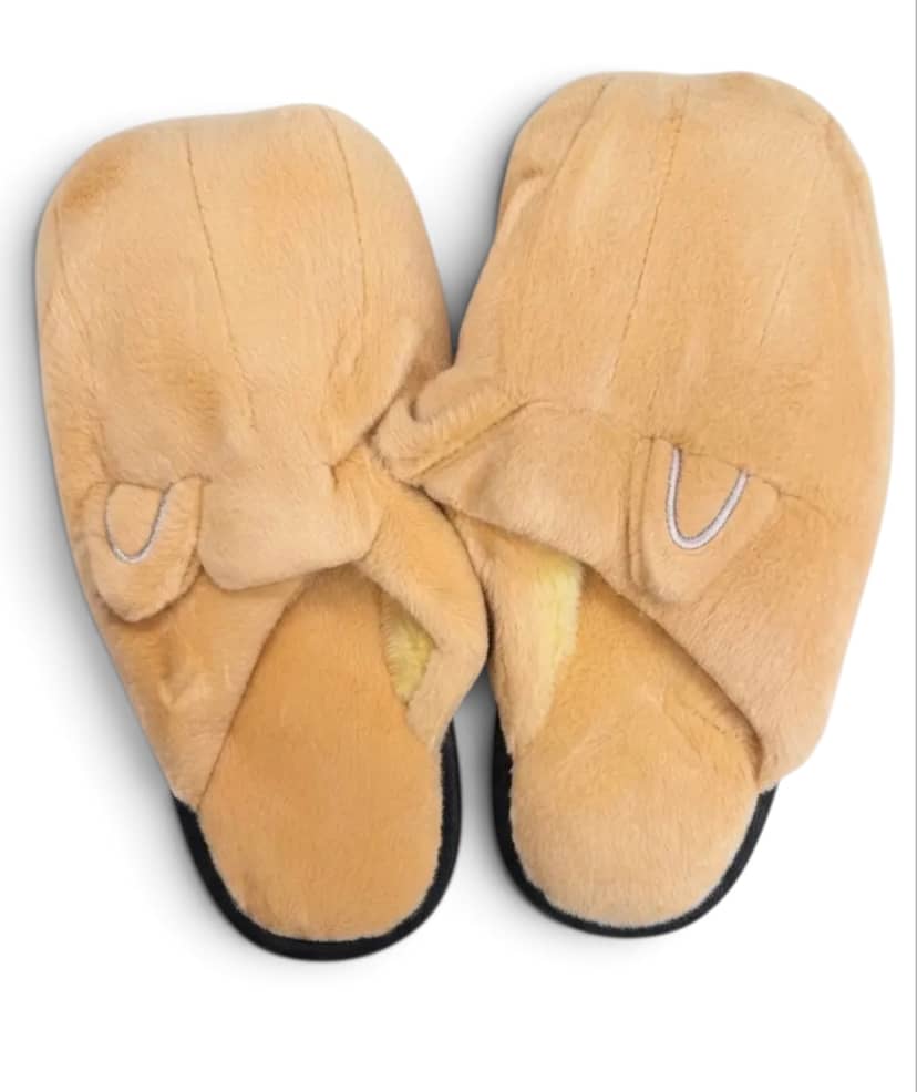 Women's Slippers with Ears Yellow One Size