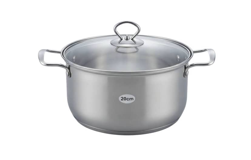 Stainless steel saucepan with lid, 1.6L capacity