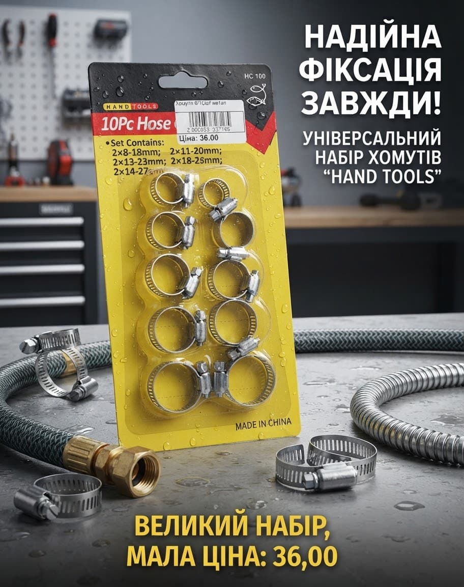 Хомути 6/10шт метал 3