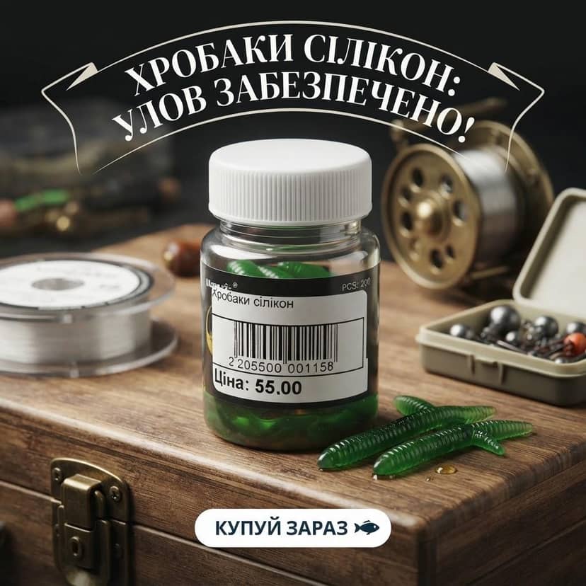 Зеленые силиконовые черви 2