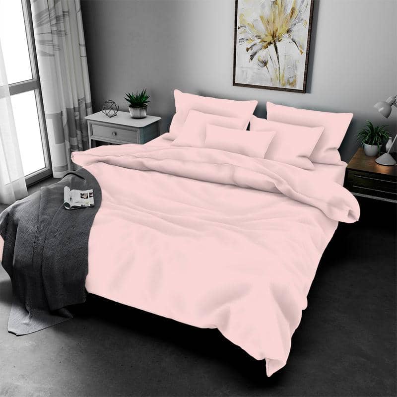 Комплект постільної білизни рожеве без принта S & M Home Textile 3