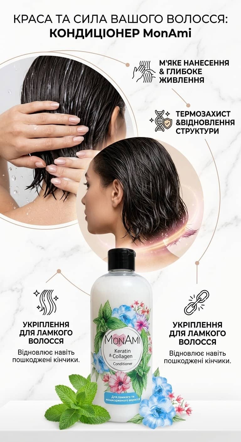 Кондиціонер MonAmi Ceratin Colagen 500ml 4