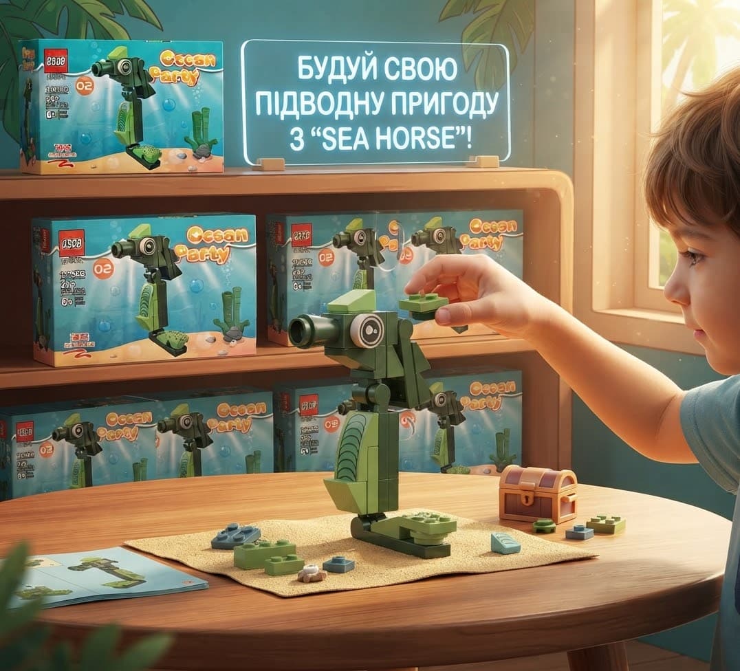 Конструктор 11056В від 24 деталей морський коник 02 4