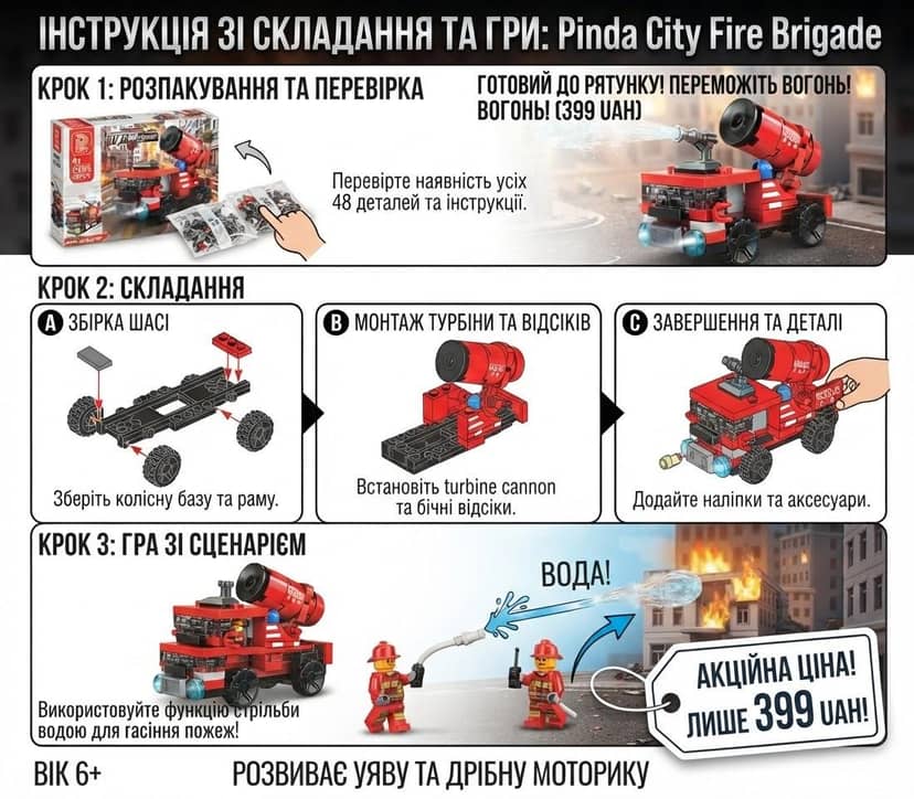 Конструктор P3005 турбинная пожарная машина 7 2