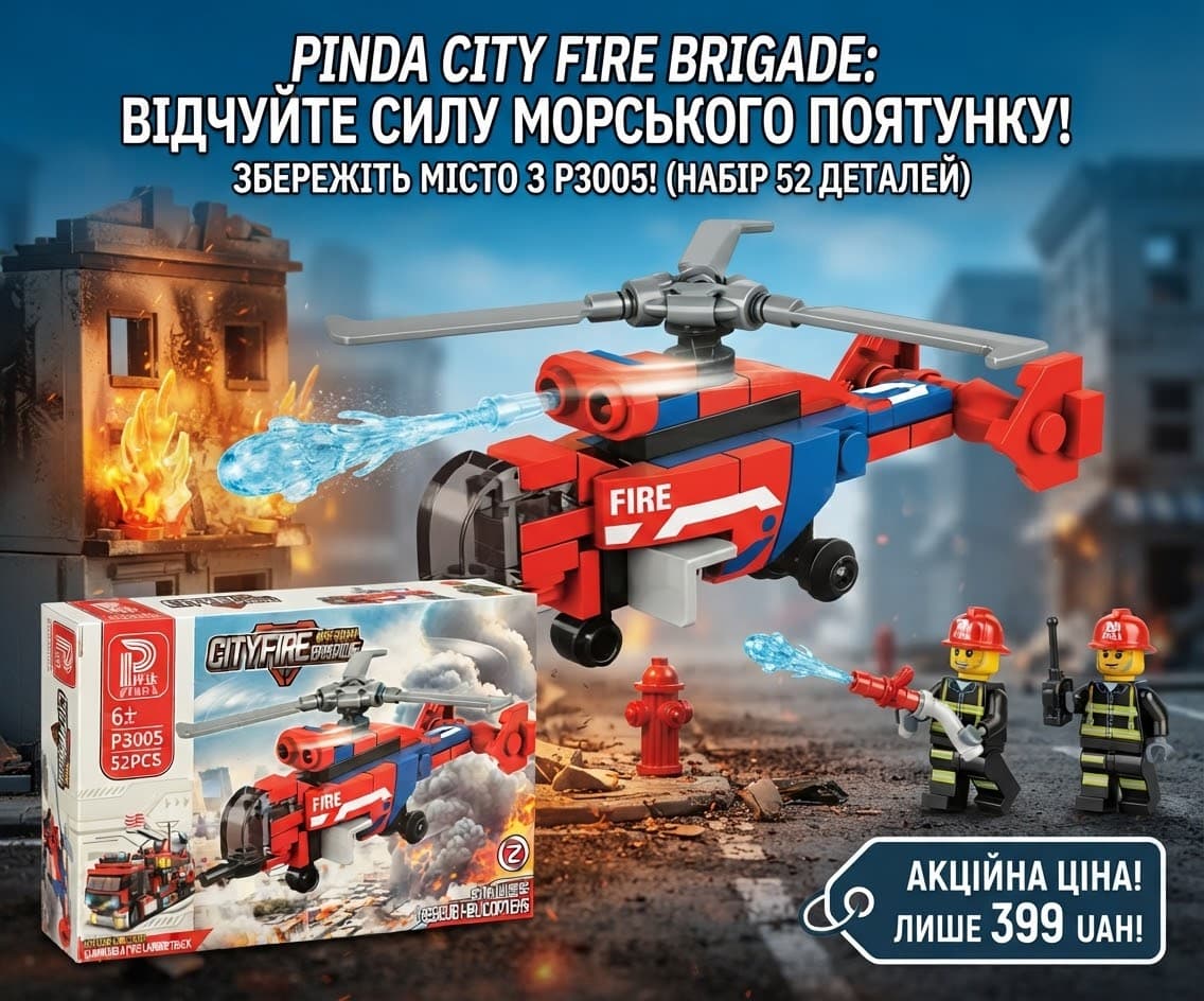 Конструктор P3005 від45деталей рятувальний вертоліт 3