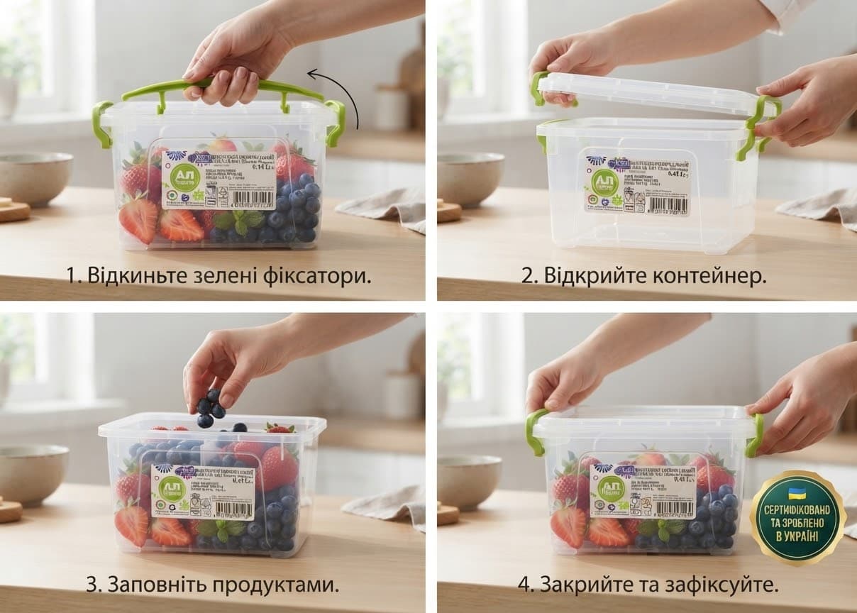 Контейнер прямокут 0,45л 2