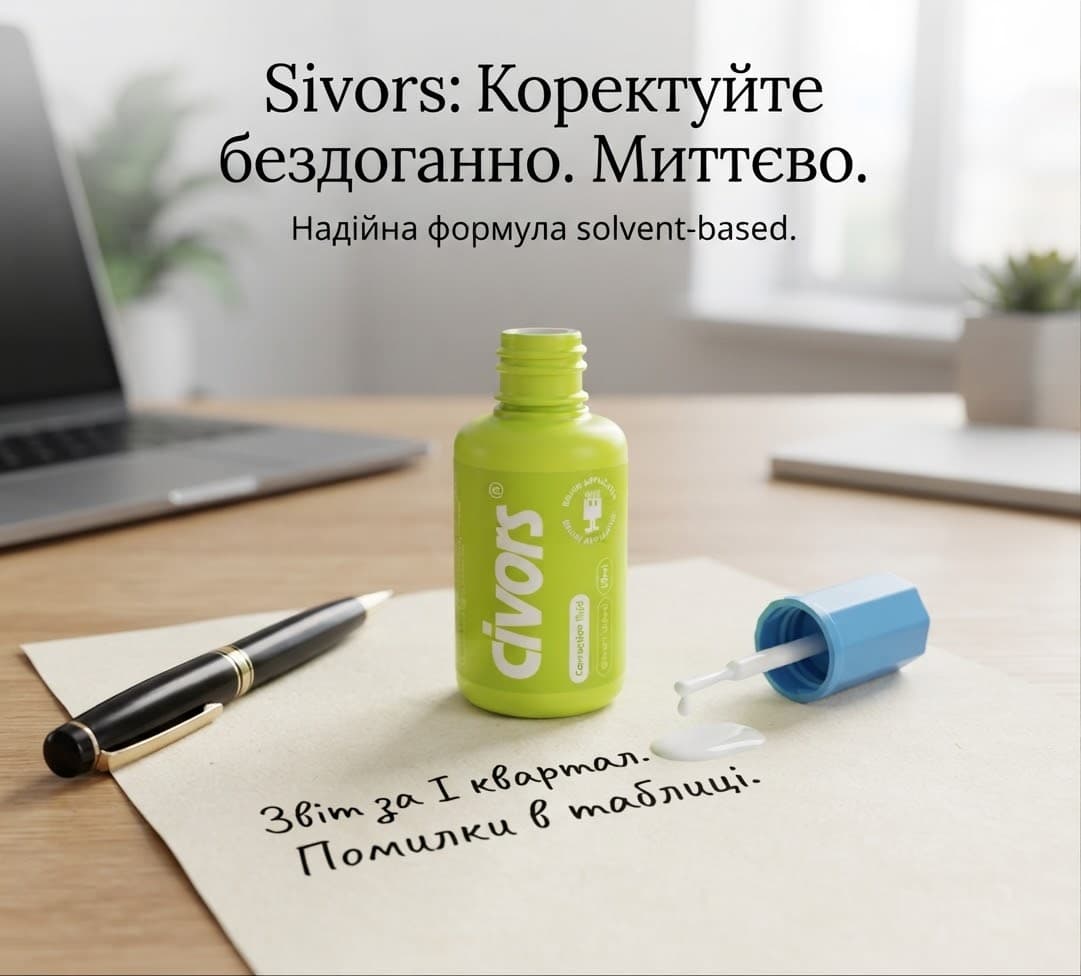 Коректор з пензликом 15мл-8149 зелена баночка 3