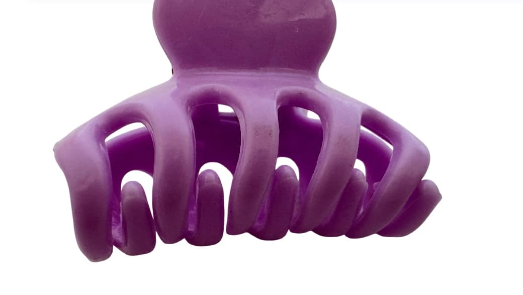 Colored Wave Hair Claw Clip 3.5cm Purple 382-13 3