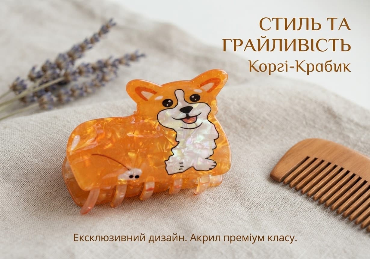 Краб з малюнком коргі 66-3 3