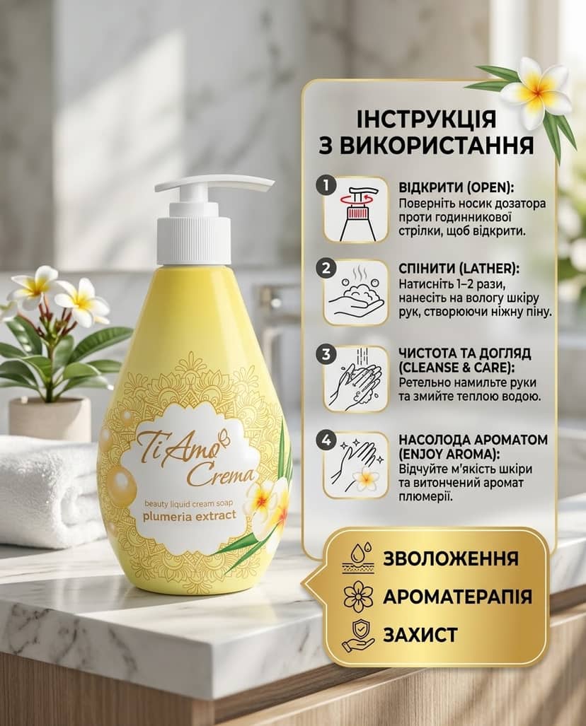 Крем-мило косметичне рідке "З екстрактом 3