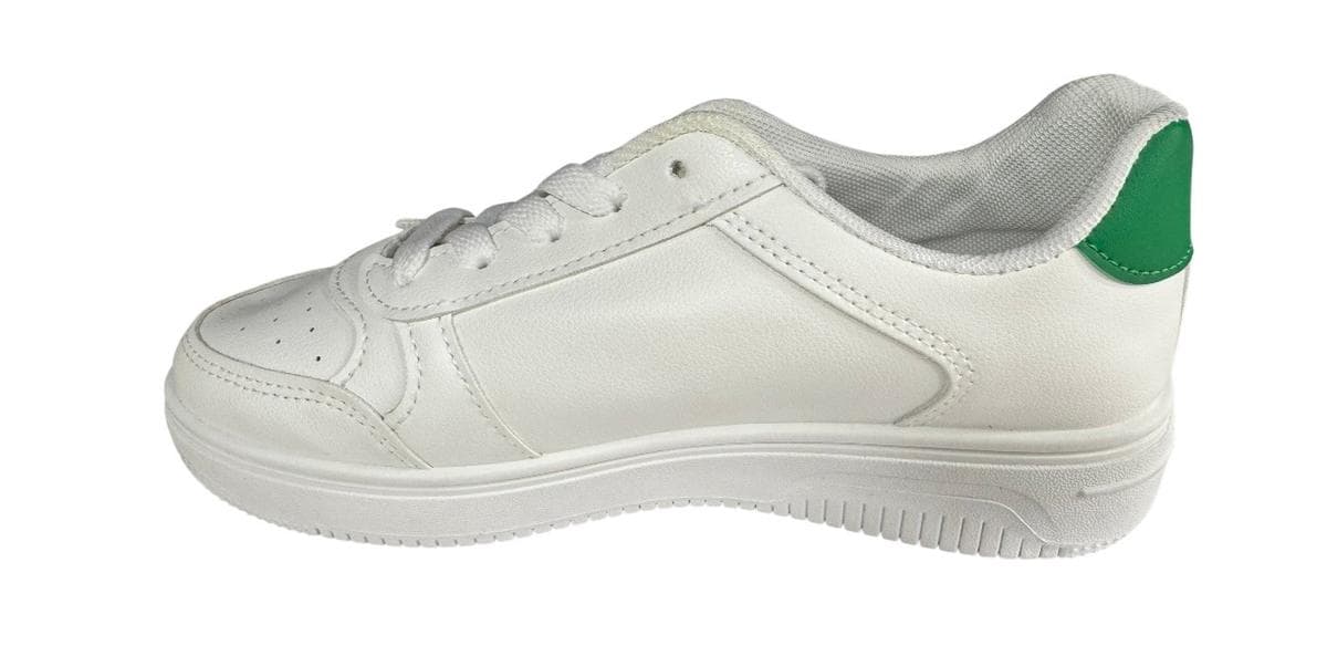 Women's Sneakers 186-26, White/Green/Red, Size 36 5