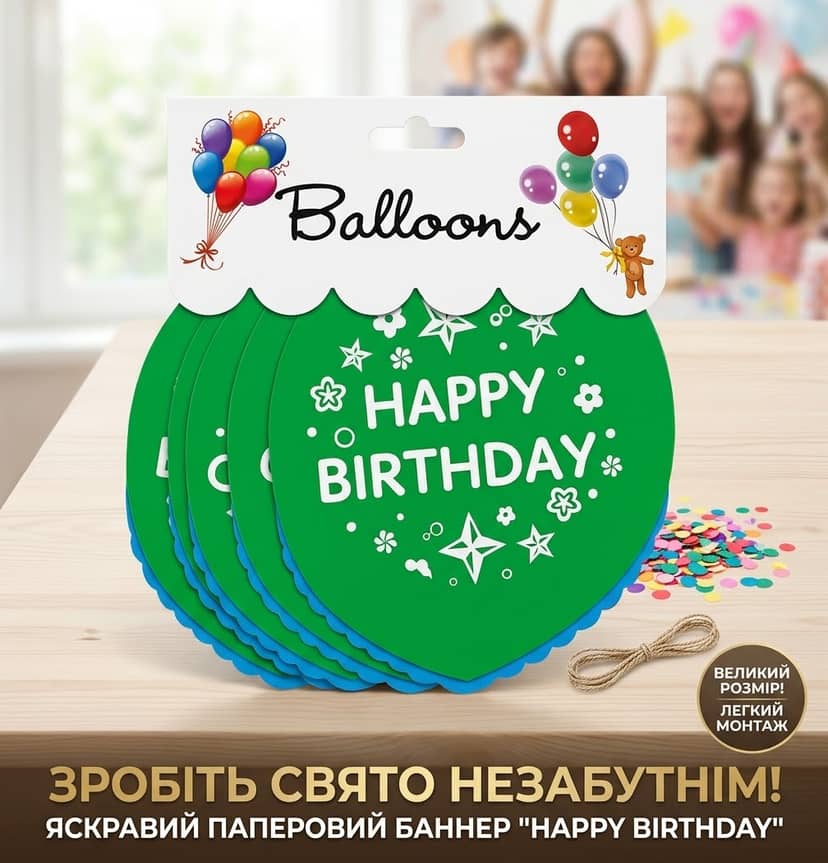 Кульки повітр Happy B 2од 4