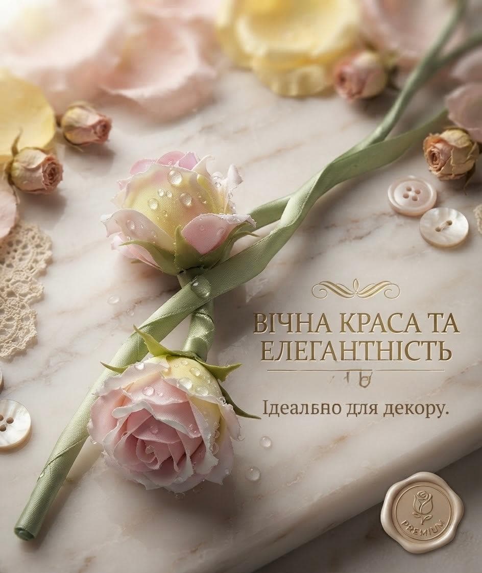 Квітка декор троянда 436-2 рожева 5