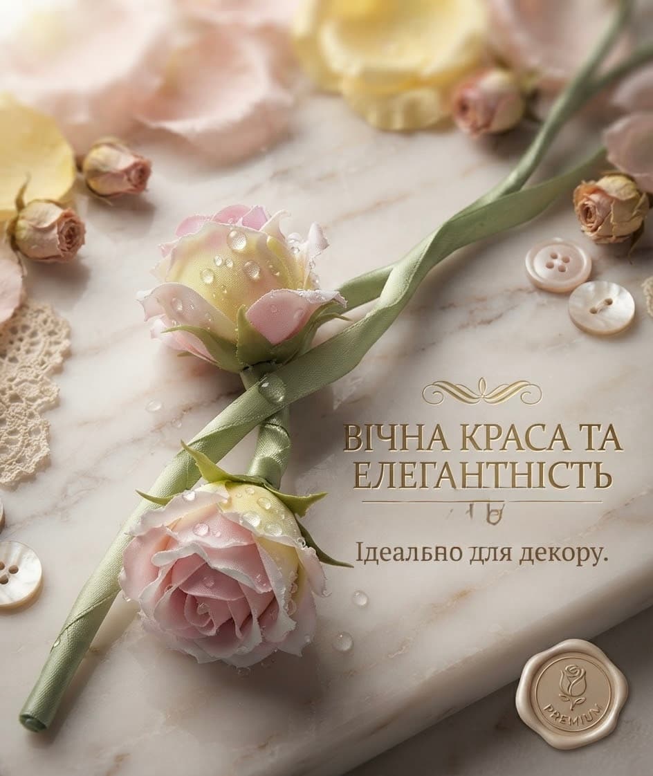 Квітка декор троянда 436-2 рожева 5