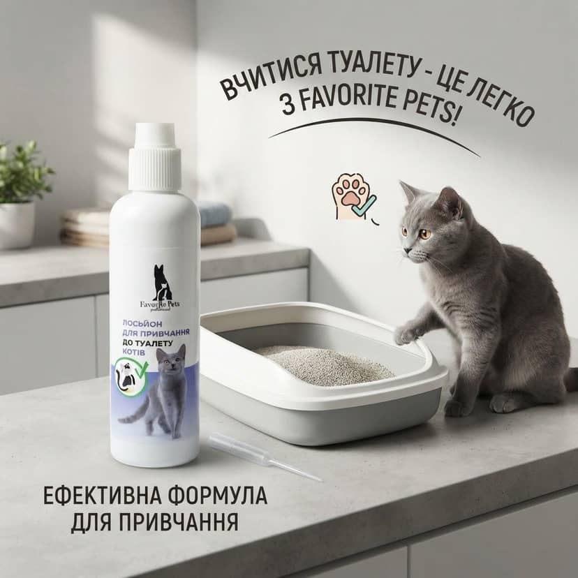 Лосьон для приучения к туалету кошек 2