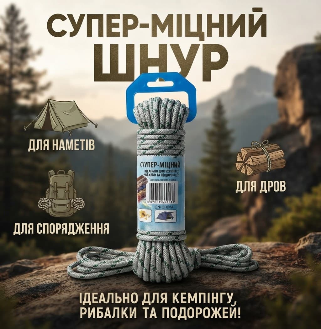 Мотузка нейлон 10м 158-4 2
