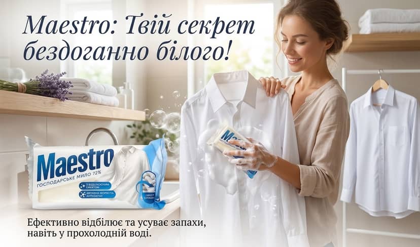 Мило господарське Maestro 125г для прання 3