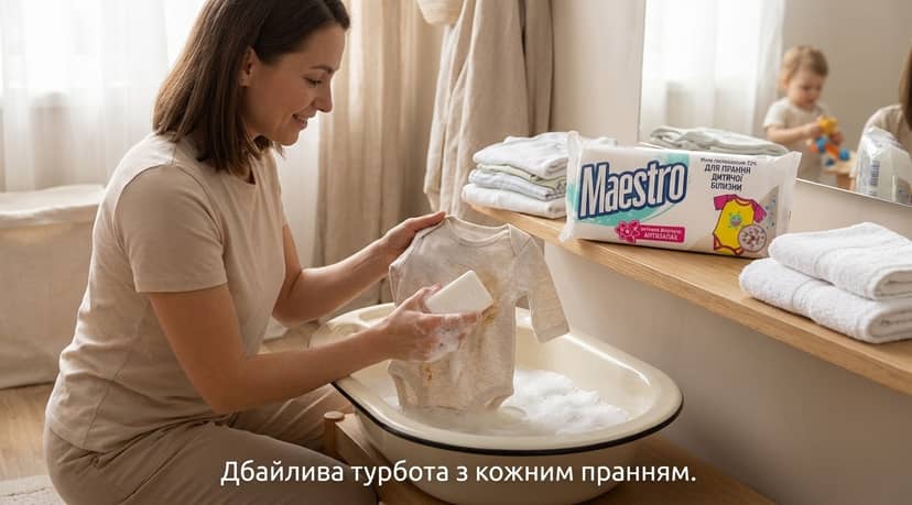 Мило господарське Maestro 125г для прання дитячої 3
