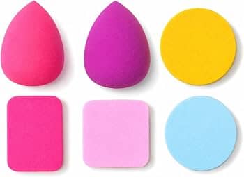 Set of 6 Beauty Sponges Pack MAKE 3 4