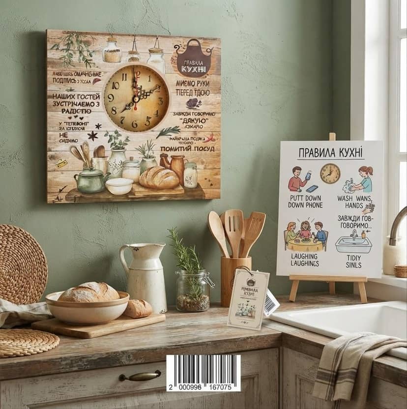Towel Set +4 Coasters KITCHEN RULES 4