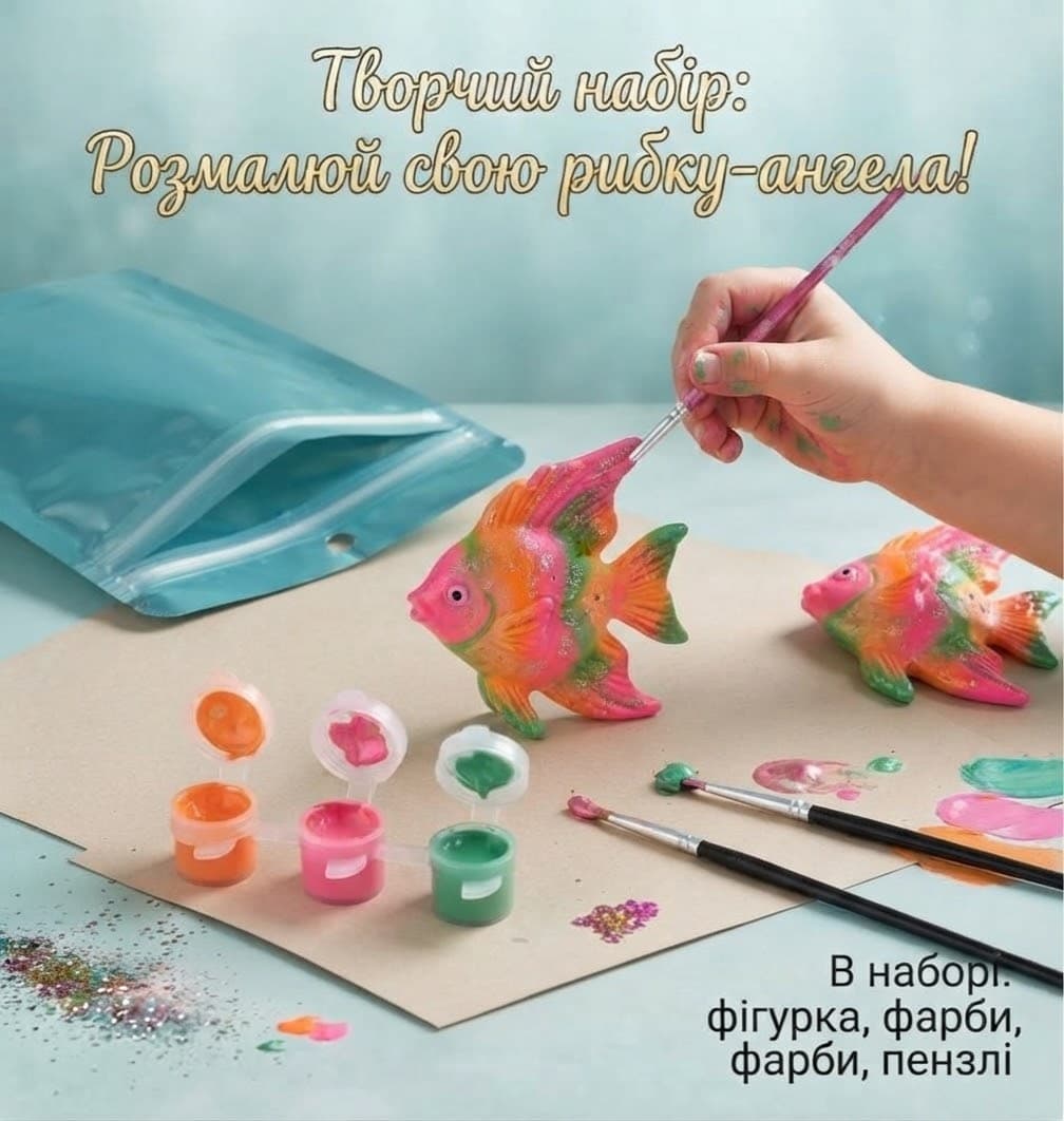 Набір для творчості JQ7724 гіпсові фігури риба-ангел 2