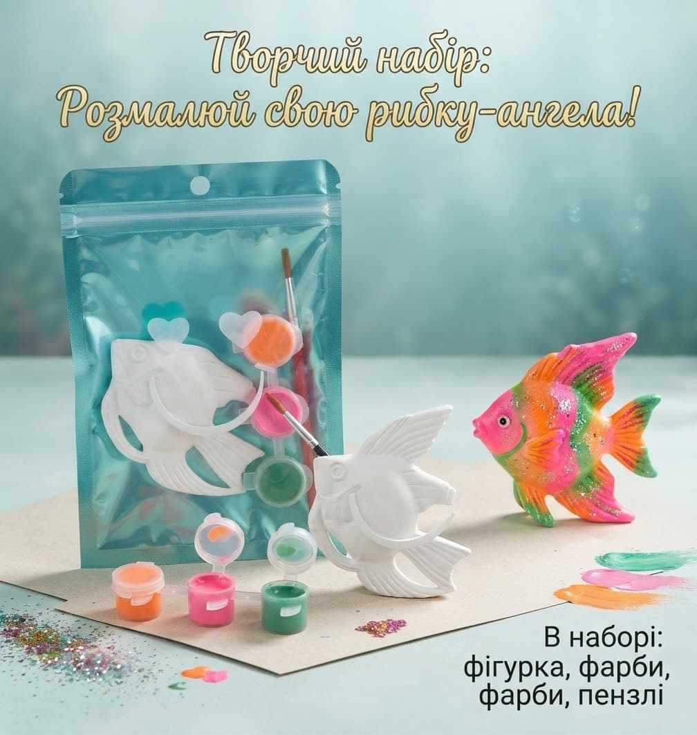 Набір для творчості JQ7724 гіпсові фігури риба-ангел 3
