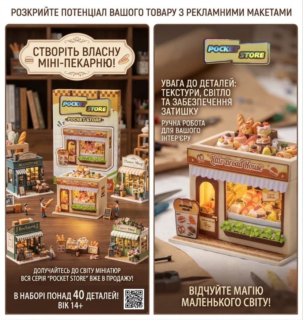 Набір для збирання мініатюрного магазину 2