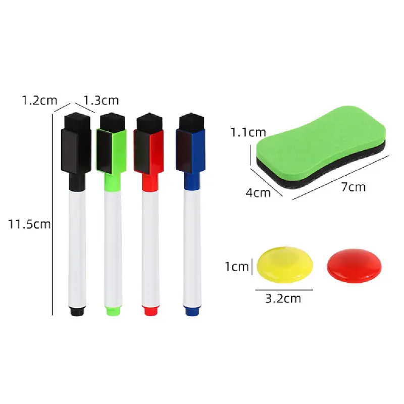 Набір Маркерів + Губка + Магніти WB-001 Whiteboard set 3