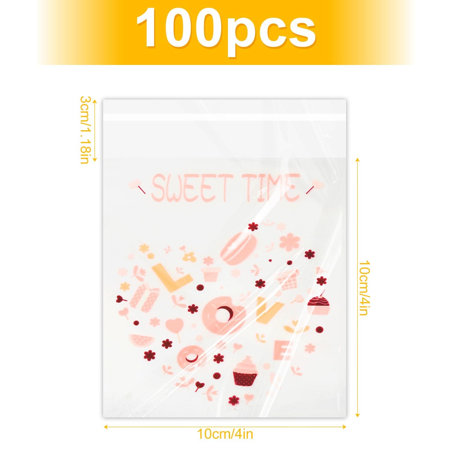 Набір пакетів фас бопп Sweet Time 100шт 5