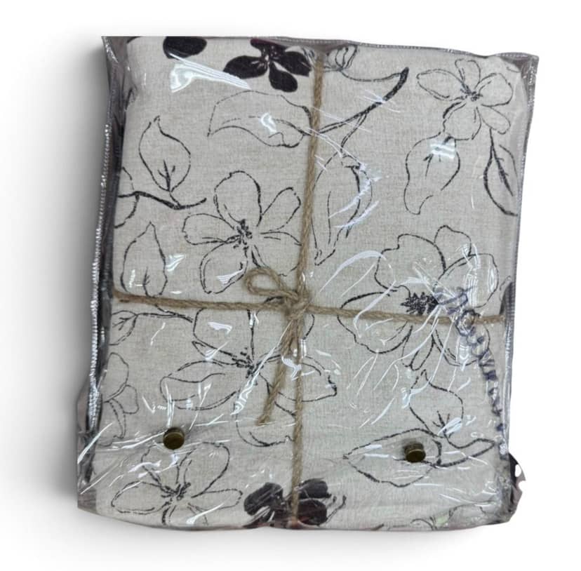 Набір постільної білизни біж з чорними квітами FAVOURITE TEXTILES 2
