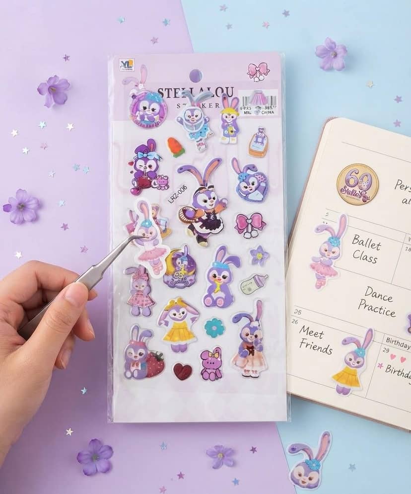 Purple Bunny Mix Stickers 43-14 2