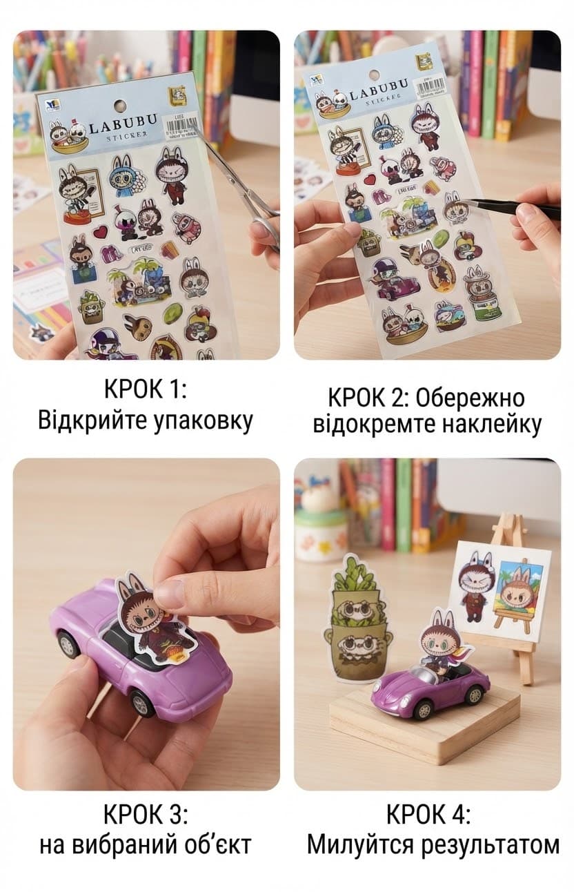 Наліпки мікс 43-14 лабубу 2