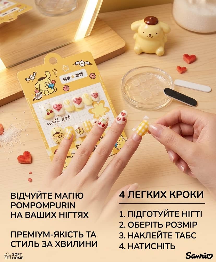 Наліпки нігті ТО22 жовті 2