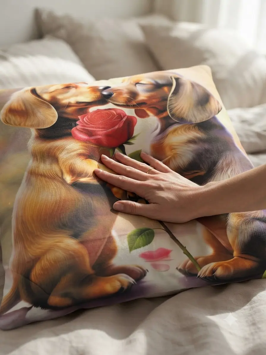 Dachshund Puppies Cushion Cover 45x45 3