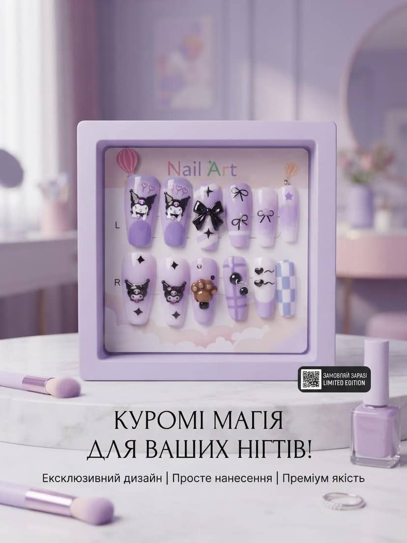 Нігті накладні підліткові декоративні 24-44-4 4