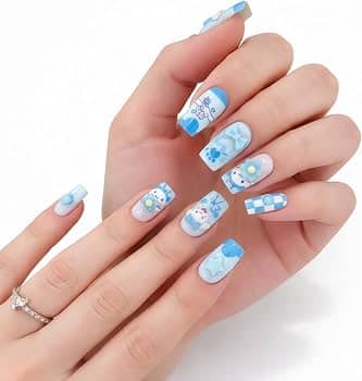 Decorative Teenage Press-On Nails 4