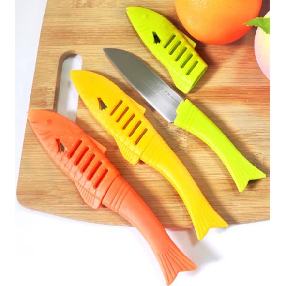 Fish-Shaped Kitchen Knife with Sheath 2