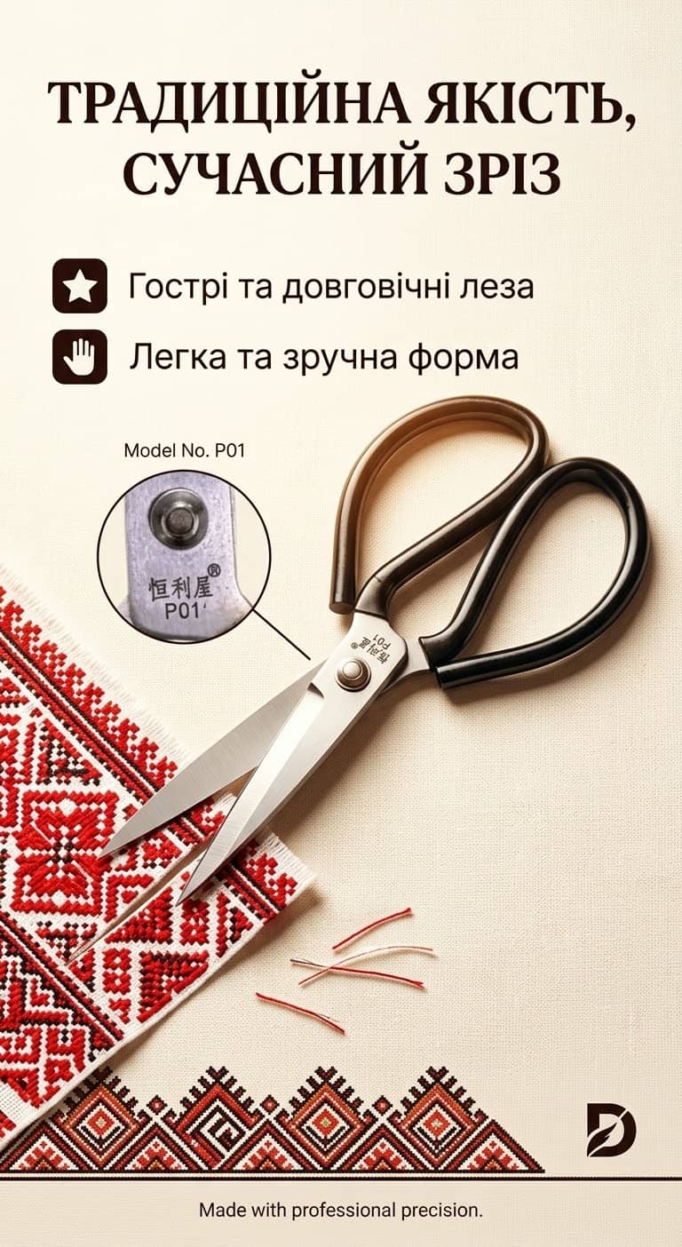 Ножиці мет сілік ручка Р01 2