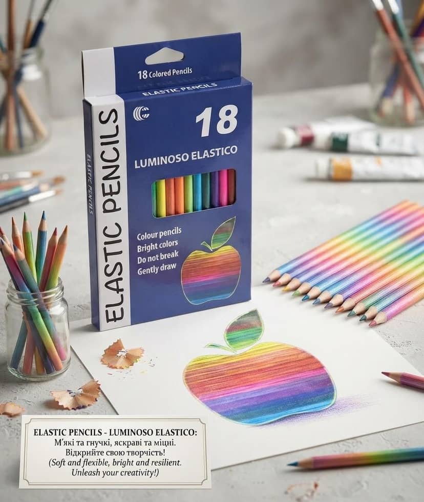 Олівці кольорові 18шт Luminoso 2