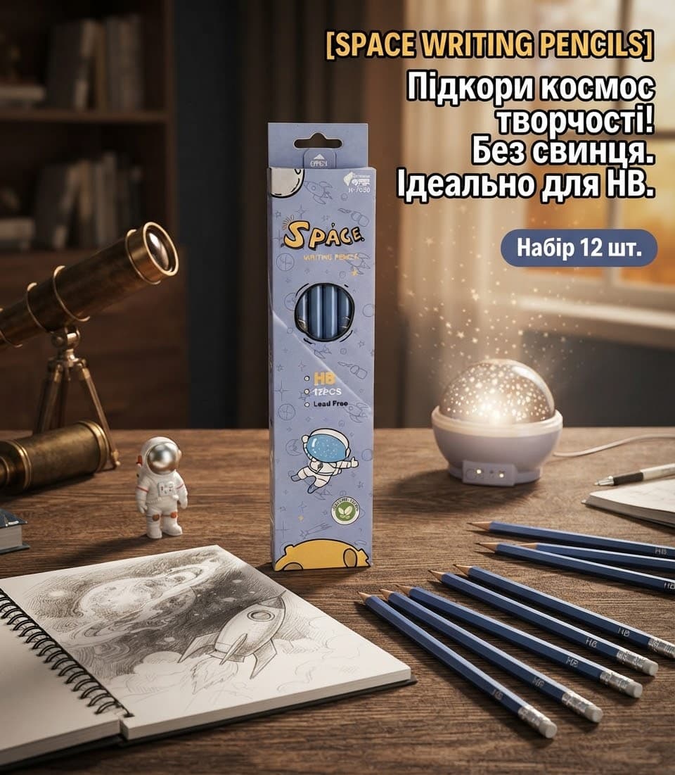 Олівці НВ 12шт фіолетове пакування 2