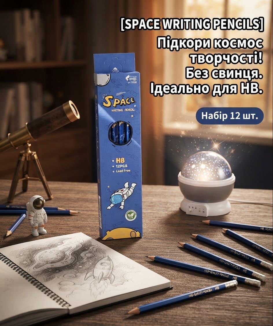 Олівці НВ 12шт сине пакування 2