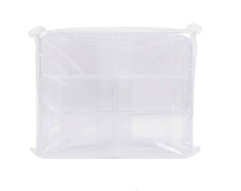 Transparent organizer with 12 boxes sized 11x9cm