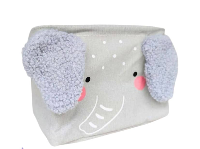 Textile Square Organizer 63-8 Grey Elephant